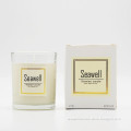 Customized Gift Box White Clear Glass Jar Soybean Wax Candle